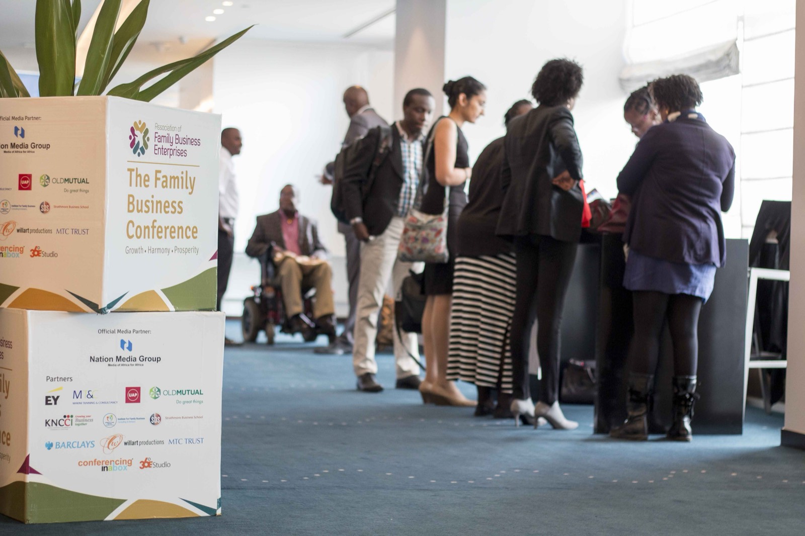 Delegates arriving and registering at the Family Business Conference 2015